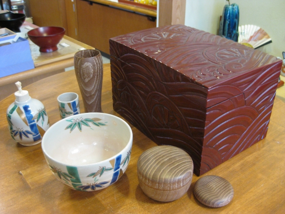【水車の茶箱（高岡塗）】の画像